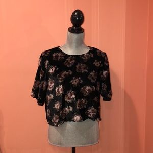 Black and floral top